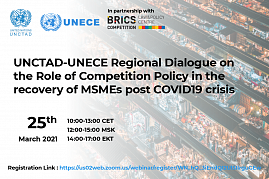 UNCTAD-UNECE Regional Policy Dialogue on the role of Competition Policy in supporting MSMEs economic recovery in the post COVID19 crisis 